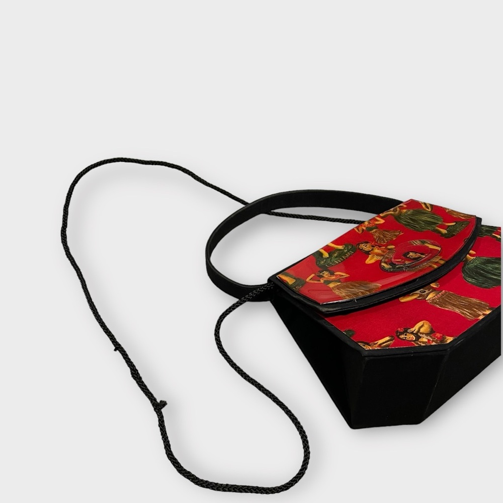 Red & black handbag with a unique design bag Hawaiian #handbag Angela Frascone